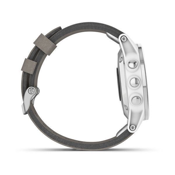 Смарт-часы Garmin fenix 5S Plus Sapphire белые с серым замшевым ремешком 010-01987-05 фото
