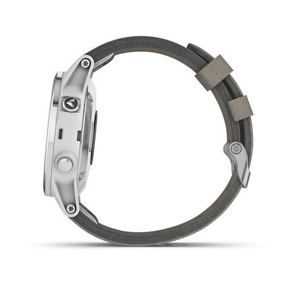 Смарт-часы Garmin fenix 5S Plus Sapphire белые с серым замшевым ремешком 010-01987-05 фото
