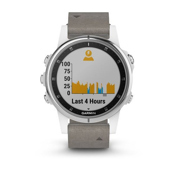 Смарт-часы Garmin fenix 5S Plus Sapphire белые с серым замшевым ремешком 010-01987-05 фото
