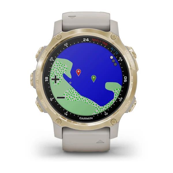 Смарт-часы Garmin Descent Mk2S светло-золотистые с песочным ремешком 010-02403-01 фото