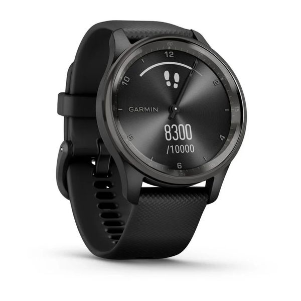 Смарт-годинник Garmin vivomove Trend із грифельним сталевим безелем, чорними корпусом та ремінцем 010-02665-00 фото