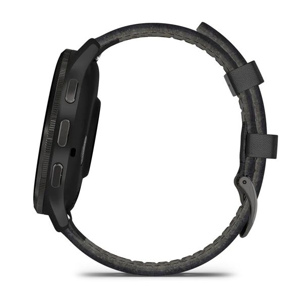 Смарт-годинник Garmin Venu 3 чорний зі сланцевим сталевим безелем і шкіряним ремінцем 010-02784-52 фото