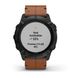 Смарт-часы Garmin fenix 6X Sapphire Edition черные DLC с каштановыми кожаным ремешком 010-02157-14 фото 8