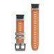 Ремешки для часов Garmin QuickFit 22 силиконовые, туманно-серые/оранжевые 010-13280-02 фото 2