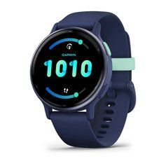 Смарт-часы Garmin vivoactive 5 темно-синие с безелем металлик 010-02862-12 фото