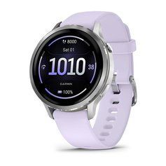 Смарт-часы Garmin Venu 4 (41 мм) серебристый с силиконовым ремешком барвинкового цвета  010-03013-01 фото