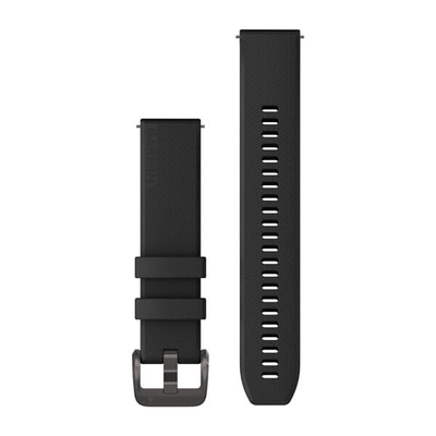 Быстросменные ремешки Garmin силиконовые (20 мм) черные с бронзовой фурнитурой 010-13114-00 фото