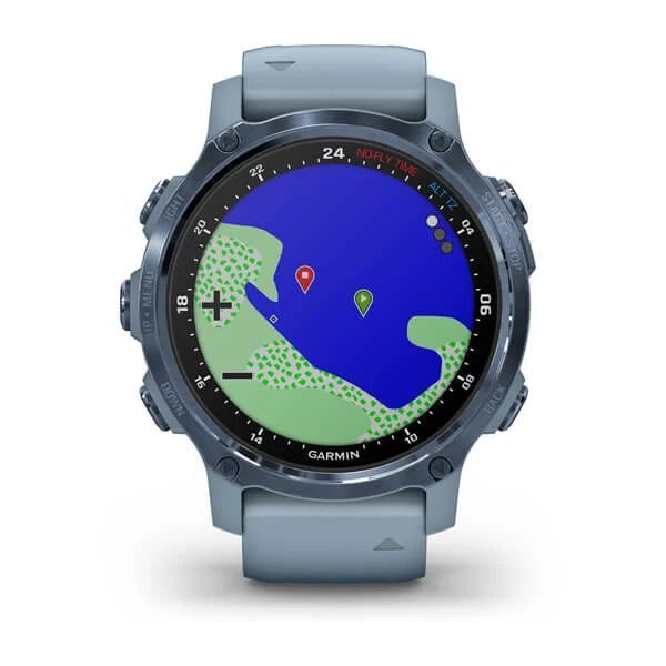 Смарт-часы Garmin Descent Mk2S минерально-синие с ремешком цвета морской пены 010-02403-07 фото