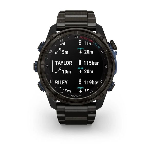 Смарт-часы Garmin Descent Mk3i (51 мм) карбоново-серые DLC титановые с DLC титановым ремешком и Descent T2 Transceiver BNDL-DMK3i-51CGTTDT2 фото