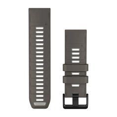 Ремешки для часов Garmin QuickFit 26 силиконовые гравийно-серый/серебристый 010-14510-00 фото