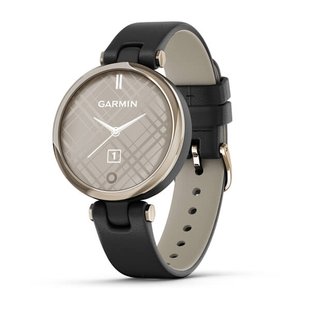 Смарт-часы Garmin Lily Classic с кремово-золотистым безелем, черным корпусом и итальянским кожаным ремешком 010-02384-B1 фото