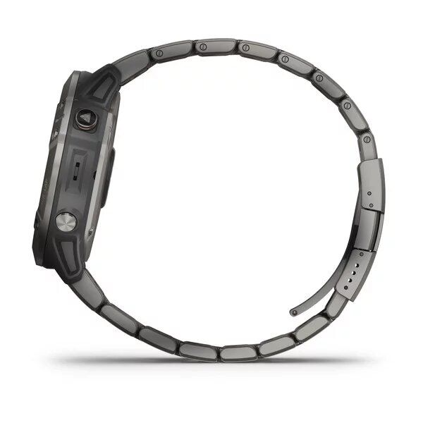 Смарт-годинник Garmin fenix 6X Pro Solar титановий сріблястий з титановим браслетом 010-02157-24 фото