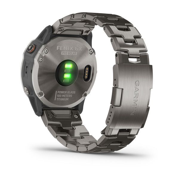 Смарт-годинник Garmin fenix 6X Pro Solar титановий сріблястий з титановим браслетом 010-02157-24 фото