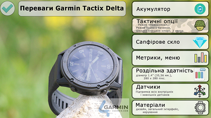 переваги годинника garmin tactix delta