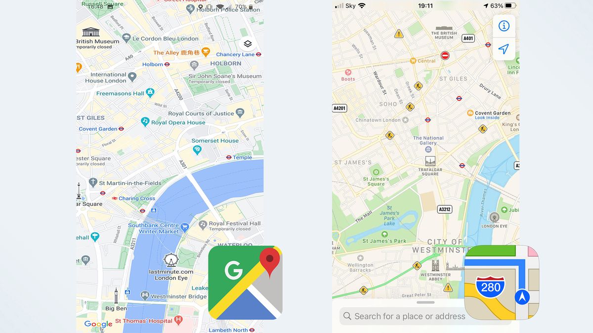 Рассмотрим особенности: Garmin Map против Google Map