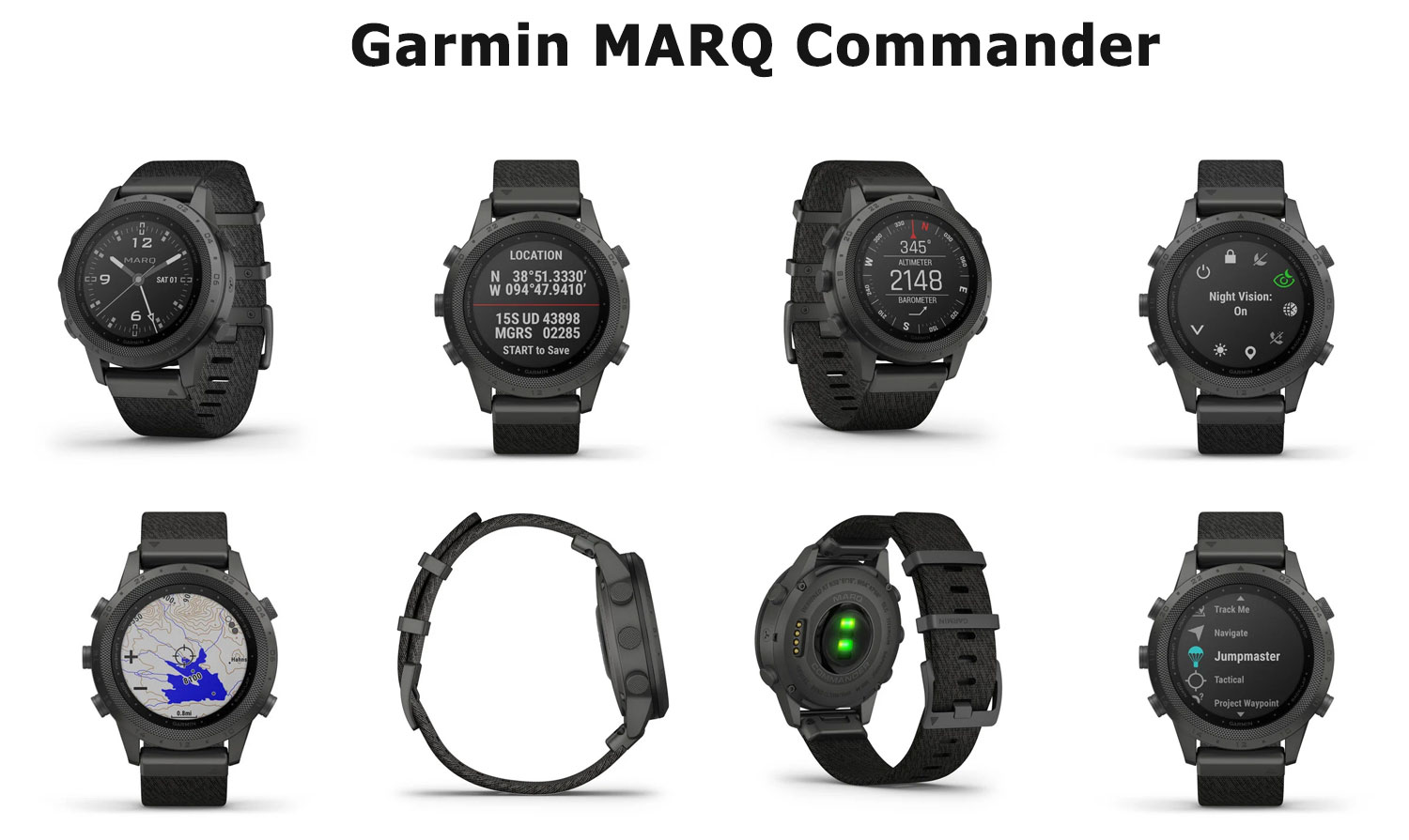 дизайн годинника і інтерфейс garmin marq commander