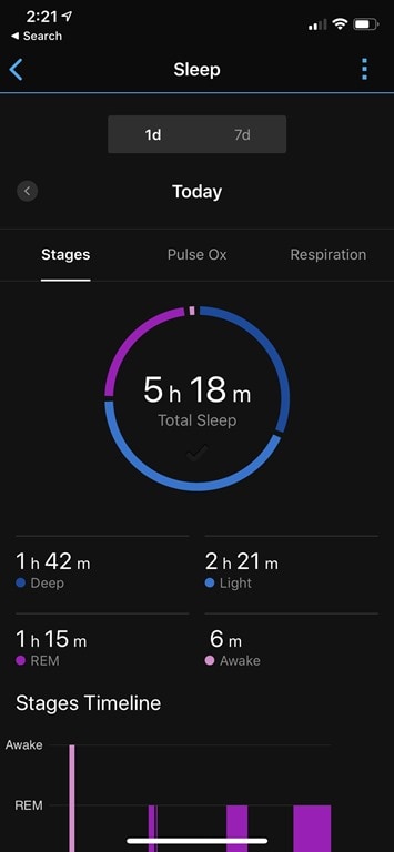 Garmin демонстрирует новые виджеты отслеживания сна на устройстве 08