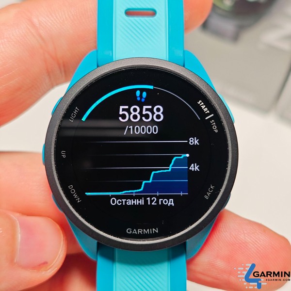 garmin forerunner 165 підрахунок кроків