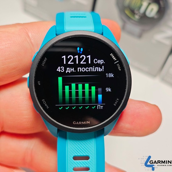 garmin forerunner 165 считает шаги