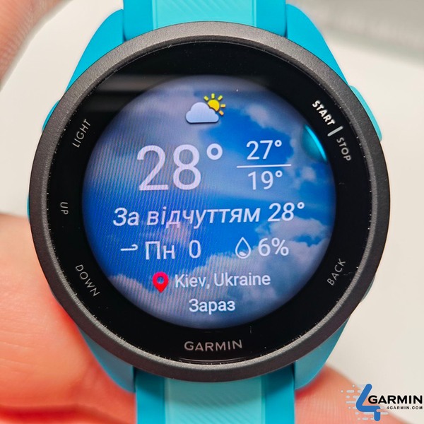 garmin forerunner 165 ранковий звіт