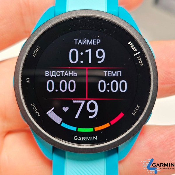 garmin forerunner 165 сторінки даних