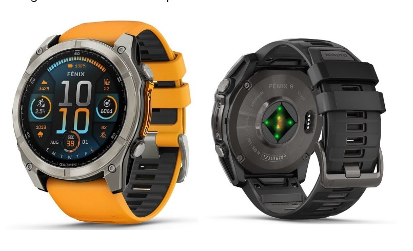 Garmin Fenix 8 оранжевий і чорний